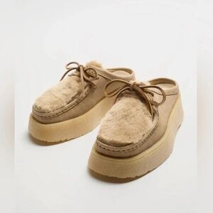 Zara x Clarks Slip On Wallabees Mules